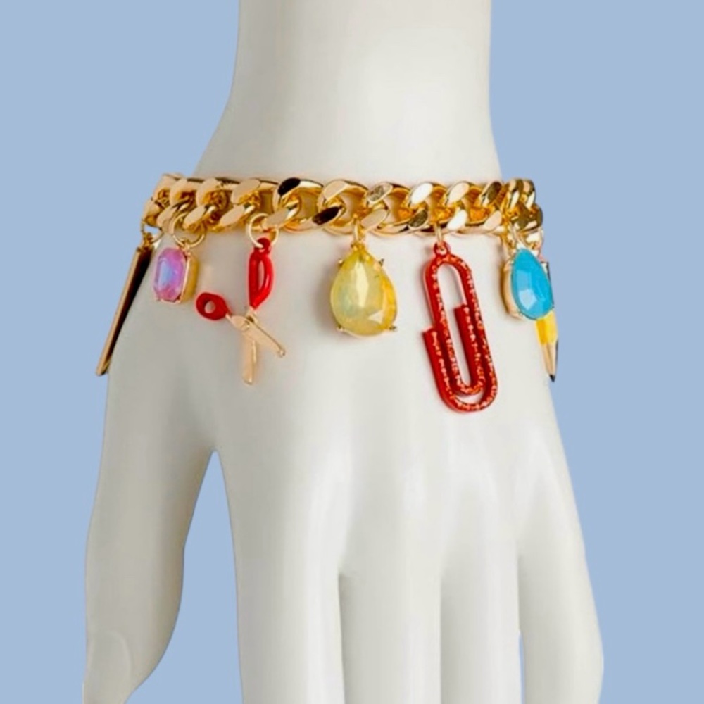 BETSEY JOHNSON CHARM BRACELET 
✏️ 📏  ✂️  !!!! - Picture 4 of 7